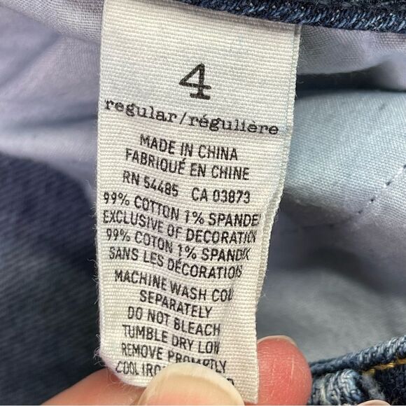 American Eagle Jeans Women's 4 Blue Slim Boot Low Rise Dark Denim Vintage - Picture 7 of 12